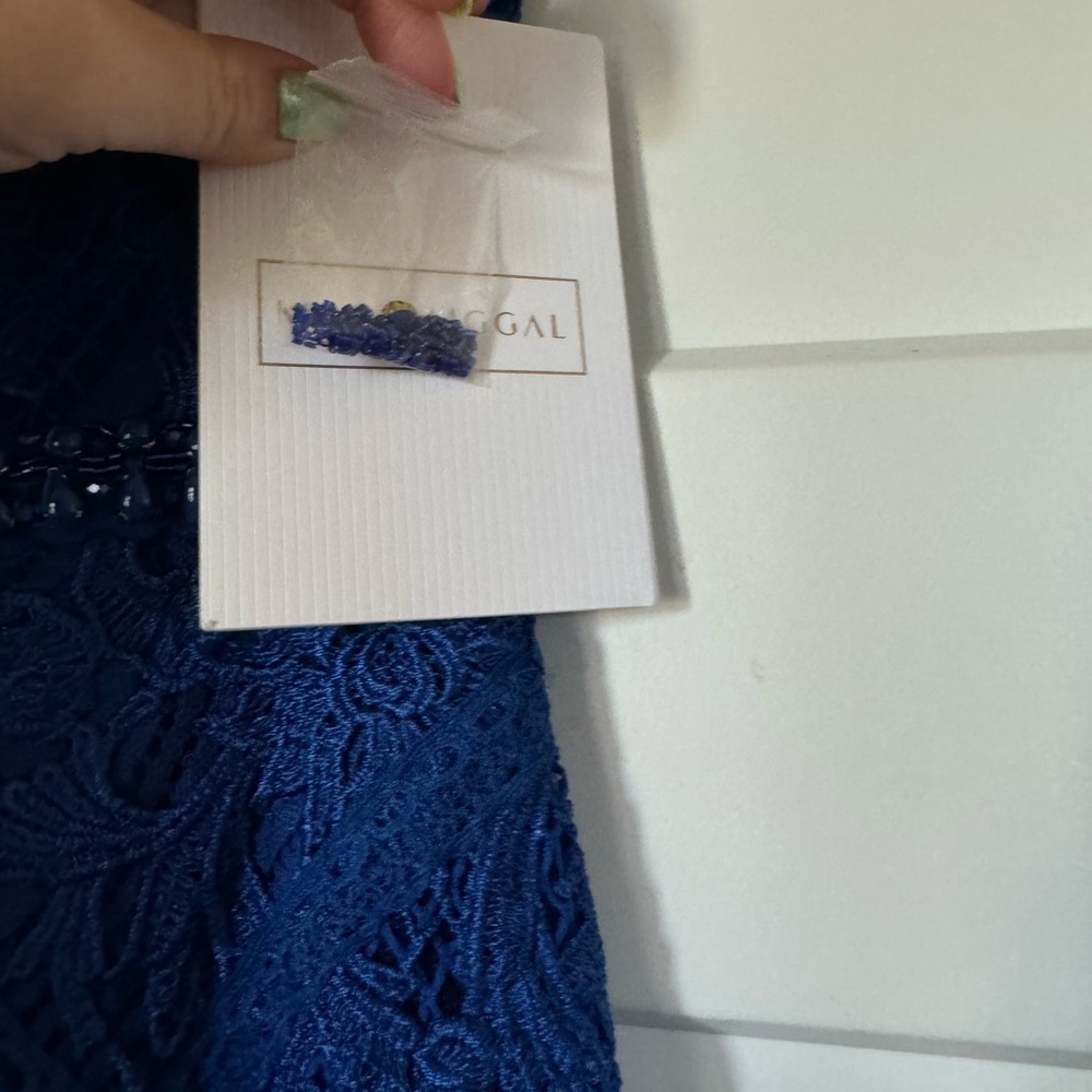 Mac Duggal Royal Blue Lace Mermaid Gown Size 4 - Picture 6 of 9